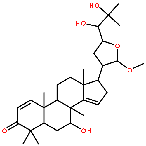 (5R,7R,8R,9R,10R,13S,17S)-17-{(2R,3S,5R)-5-[(1R)-1,2-dihydroxy-2-methylpropyl]-2-methoxytetrahydrofuran-3-yl}-7-hydroxy-4,4,8,10,13-pentamethyl-4,5,6,7,8,9,10,11,12,13,16,17-dodechydro-3H-cyclopenta[a]phenanthren-3-one