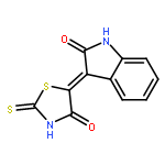 2H-Indol-2-one, 1,3-dihydro-3-(4-oxo-2-thioxo-5-thiazolidinylidene)-