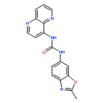 Urea,N-(2-methyl-6-benzoxazolyl)-N'-1,5-naphthyridin-4-yl-, hydrochloride (1:1)