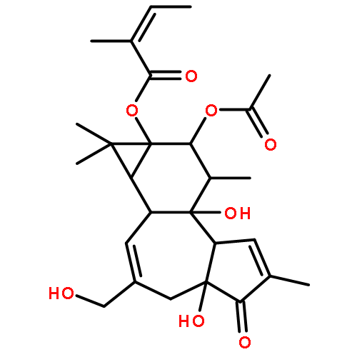 (4aR,7bS,8R,9R,9aS)-9-(acetyloxy)-4a,7b-dihydroxy-3-(hydroxymethyl)-1,1,6,8-tetramethyl-5-oxo-1,1a,1b,4,4a,5,7a,7b,8,9-decahydro-9aH-cyclopropa[3,4]benzo[1,2-e]azulen-9a-yl (2Z)-2-methylbut-2-enoate