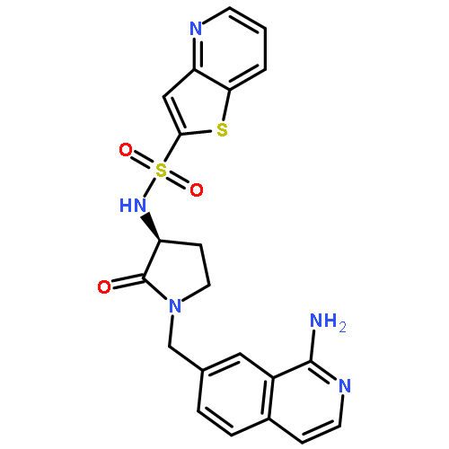 Thieno[3,2-b]pyridine-2-sulfonamide,N-[(3S)-1-[(1-amino-7-isoquinolinyl)methyl]-2-oxo-3-pyrrolidinyl]-