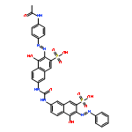 2-Naphthalenesulfonicacid,3-[2-[4-(acetylamino)phenyl]diazenyl]-4-hydroxy-7-[[[[5-hydroxy-6-(2-phenyldiazenyl)-7-sulfo-2-naphthalenyl]amino]carbonyl]amino]-