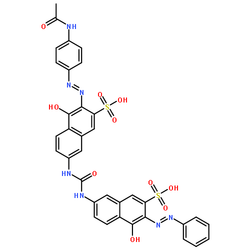 2-Naphthalenesulfonicacid,3-[2-[4-(acetylamino)phenyl]diazenyl]-4-hydroxy-7-[[[[5-hydroxy-6-(2-phenyldiazenyl)-7-sulfo-2-naphthalenyl]amino]carbonyl]amino]-