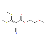 2-PROPENOIC ACID, 2-CYANO-3,3-BIS(METHYLTHIO)-, 2-METHOXYETHYL ESTER