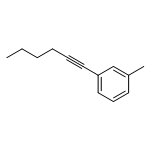 Benzene, 1-(1-hexynyl)-3-methyl-