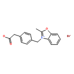 Benzoxazolium, 3-[[4-(carboxymethyl)phenyl]methyl]-2-methyl-, bromide