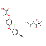 2-bromo-N-carbamoyl-2-ethyl-butanamide; (2R)-2-[4-(4-cyano-2-fluoro-phenoxy)phenoxy]propanoic acid