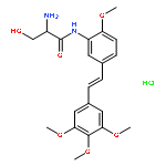 2-AMINO-3-HYDROXY-N-[2-METHOXY-5-[2-(3,4,5-TRIMETHOXYPHENYL)ETHENYL]PHENYL]PROPANAMIDE;HYDROCHLORIDE 