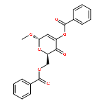 2H-Pyran-3(6H)-one,4-(benzoyloxy)-2-[(benzoyloxy)methyl]-6-methoxy-, (2R,6S)-