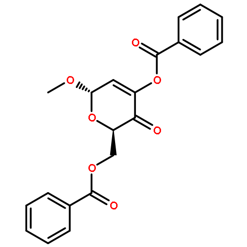 2H-Pyran-3(6H)-one,4-(benzoyloxy)-2-[(benzoyloxy)methyl]-6-methoxy-, (2R,6S)-