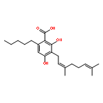 3-[(2E)-3,7-dimethylocta-2,6-dien-1-yl]-2,4-dihydroxy-6-pentylbenzoic acid