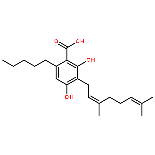 3-[(2E)-3,7-dimethylocta-2,6-dien-1-yl]-2,4-dihydroxy-6-pentylbenzoic acid