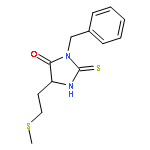 4-Imidazolidinone, 5-[2-(methylthio)ethyl]-3-(phenylmethyl)-2-thioxo-