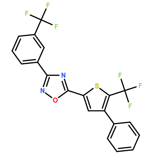 5-(4-Phenyl-5-(trifluoromethyl)thiophen-2-yl)-3-(3-(trifluoromethyl)phenyl)-1,2,4-oxadiazole