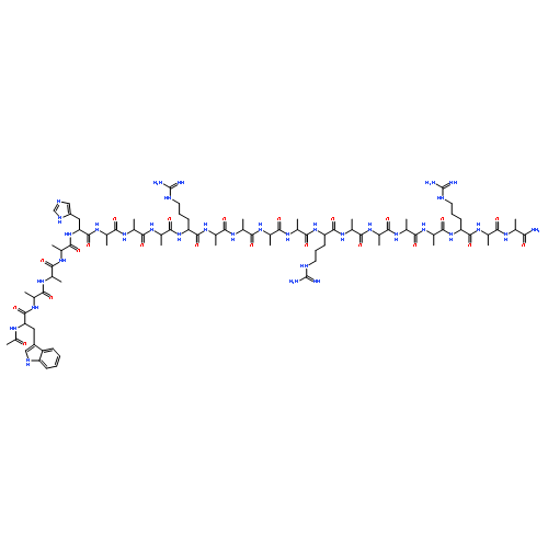 L-Alaninamide,N-acetyl-L-tryptophyl-L-alanyl-L-alanyl-L-alanyl-L-histidyl-L-alanyl-L-alanyl-L-alanyl-L-arginyl-L-alanyl-L-alanyl-L-alanyl-L-alanyl-L-arginyl-L-alanyl-L-alanyl-L-alanyl-L-alanyl-L-arginyl-L-alanyl-