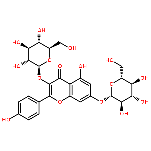 4H-1-Benzopyran-4-one,3,7-bis(b-D-glucopyranosyloxy)-5-hydroxy-2-(4-hydroxyphenyl)-