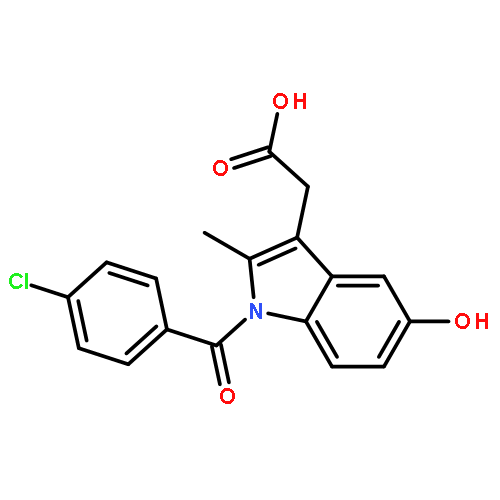 1H-Indole-3-aceticacid, 1-(4-chlorobenzoyl)-5-hydroxy-2-methyl-