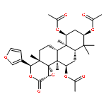 Oxireno[c]phenanthro[1,2-d]pyran-3(3aH)-one,5,8,10-tris(acetyloxy)-1-(3-furanyl)tetradecahydro-4b,7,7,10a,12a-pentamethyl-,(1S,3aS,4aR,4bS,5R,6aS,8R,10S,10aS,10bR,12aS)-