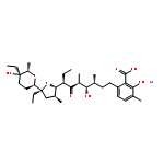 Benzoic acid,6-[(3R,4S,5S,7R)-7-[(2S,3S,5S)-5-ethyl-5-[(2R,5R,6S)-5-ethyltetrahydro-5-hydroxy-6-methyl-2H-pyran-2-yl]tetrahydro-3-methyl-2-furanyl]-4-hydroxy-3,5-dimethyl-6-oxononyl]-2-hydroxy-3-methyl-,sodium salt (1:1)