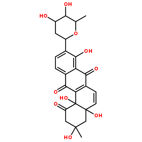 Benz[a]anthracene-1,7,12(2H)-trione,9-(2,6-dideoxy-b-D-arabino-hexopyranosyl)-3,4,4a,12b-tetrahydro-3,4a,8,12b-tetrahydroxy-3-methyl-,(3R,4aR,12bS)-