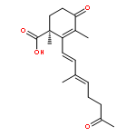 2-Cyclohexene-1-carboxylic acid,1,3-dimethyl-2-[(1E,3E)-3-methyl-7-oxo-1,3-octadienyl]-4-oxo-, (1S)-