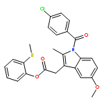 1H-Indole-3-acetic acid, 1-(4-chlorobenzoyl)-5-methoxy-2-methyl-,2-(methylthio)phenyl ester