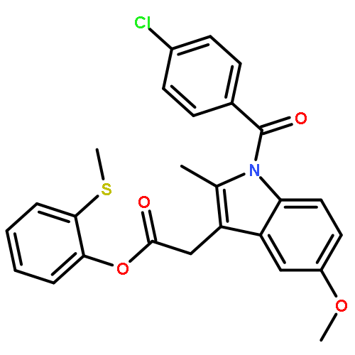 1H-Indole-3-acetic acid, 1-(4-chlorobenzoyl)-5-methoxy-2-methyl-,2-(methylthio)phenyl ester