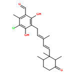 Benzaldehyde,3-chloro-4,6-dihydroxy-2-methyl-5-[(2E,4E)-3-methyl-5-[(1R,2R,6R)-1,2,6-trimethyl-3-oxocyclohexyl]-2,4-pentadien-1-yl]-