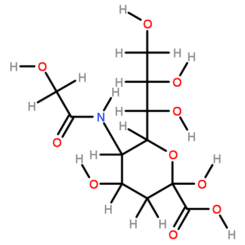 5-glycolylamido-3,5-dideoxy-D-glycero-D-galacto-2-nonulopyranosylonic acid