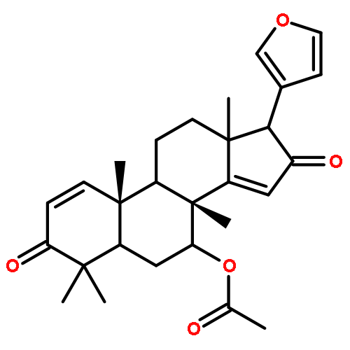 24-Norchola-1,14,20,22-tetraene-3,16-dione,7-(acetyloxy)-21,23-epoxy-4,4,8-trimethyl-, (5a,7a,13a,17a)-