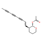 2H-Pyran-3-ol,tetrahydro-2-[(1E)-1-nonene-3,5,7-triynyl]-, acetate, (2S,3R)- (9CI)