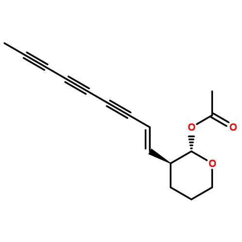 2H-Pyran-3-ol,tetrahydro-2-[(1E)-1-nonene-3,5,7-triynyl]-, acetate, (2S,3R)- (9CI)