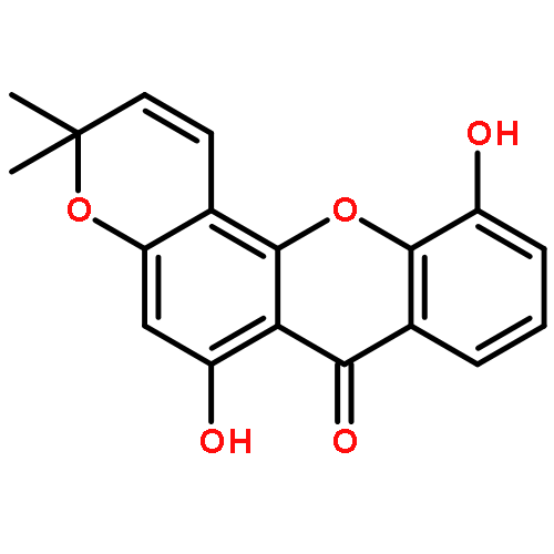 3H,7H-PYRANO[2,3-C]XANTHEN-7-ONE, 6,11-DIHYDROXY-3,3-DIMETHYL-