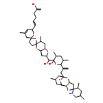 4-Pentenoic acid,
5-[(2R,2'R,2''R,3aS,6S,6''S,7aS)-2-[(S)-[(2R,3R,5S,6S)-6-[1-[[(2R,3'R,
3aS,5S,5'S,7R,9R,9aS)-hexahydro-3',5',7-trimethylspiro[5,9-epoxy-2H-
furo[3,2-b]oxocin-2,2'-piperidin]-5(3H)-yl]methyl]ethenyl]tetrahydro-2-hy
droxy-3,5-dimethyl-2H-pyran-2-yl]hydroxymethyl]-2,3,3',3a,4',5'',6,6'',7,7
a-decahydro-4'',6-dimethyldispiro[5H-furo[3,2-b]pyran-5,2'(5'H)-furan-5'
,2''-[2H]pyran]-6''-yl]-, (4E)-