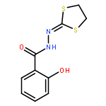 Benzoic acid, 2-hydroxy-, 1,3-dithiolan-2-ylidenehydrazide