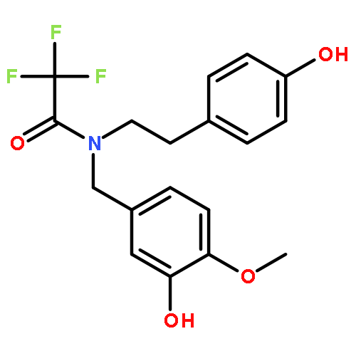 2,2,2-trifluoro-N-(3-hydroxy-4-methoxybenzyl)-N-(2-(4-hydroxyphenyl)ethyl)acetamide