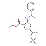 1,3-Pyrrolidinedicarboxylic acid, 4-[[(1R)-1-phenylethyl]amino]-,1-(1,1-dimethylethyl) 3-ethyl ester, (3R,4S)-