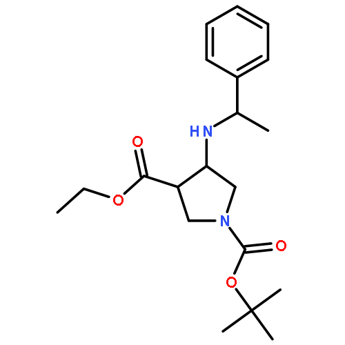 1,3-Pyrrolidinedicarboxylic acid, 4-[[(1R)-1-phenylethyl]amino]-,1-(1,1-dimethylethyl) 3-ethyl ester, (3R,4S)-