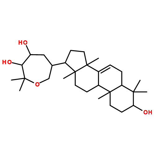 Lanost-7-ene-3,23,24-triol,21,25-epoxy-, (3a,13a,14b,17a,20S,23R,24S)-