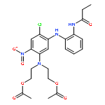 2-[N-(2-ACETOXYETHYL)-4-CHLORO-2-NITRO-5-[2-(PROPIONAMIDO)ANILINO]ANILINO]ETHYL ACETATE 