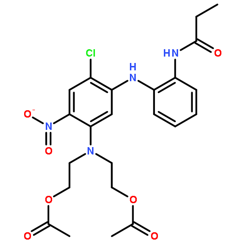 2-[N-(2-ACETOXYETHYL)-4-CHLORO-2-NITRO-5-[2-(PROPIONAMIDO)ANILINO]ANILINO]ETHYL ACETATE 