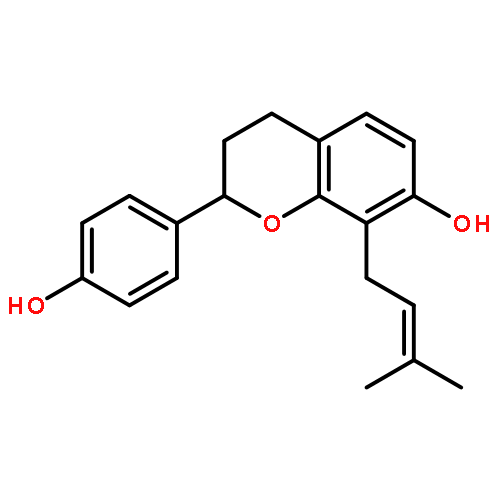 (2S)-7,4'-dihydroxy-8-prenylflavan