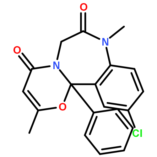 4H-[1,3]Oxazino[3,2-d][1,4]benzodiazepine-4,7(6H)-dione,11-chloro-8,12b-dihydro-2,8-dimethyl-12b-phenyl-