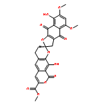 Spiro[benzo[1,2-b:5,4-c']dipyran-2(3H),2'(3'H)-naphtho[2,3-b]furan]-7-carboxylicacid, 4,4',9,9'-tetrahydro-8',10-dihydroxy-5',7'-dimethoxy-4',9,9'-trioxo-,methyl ester, (2S)-