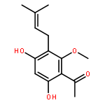 Ethanone,1-[4,6-dihydroxy-2-methoxy-3-(3-methyl-2-buten-1-yl)phenyl]-