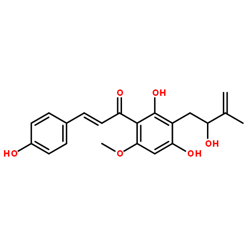 2-Propen-1-one,1-[2,4-dihydroxy-3-(2-hydroxy-3-methyl-3-buten-1-yl)-6-methoxyphenyl]-3-(4-hydroxyphenyl)-,(2E)-