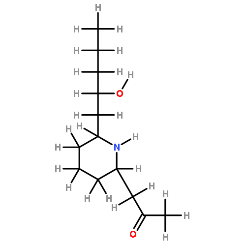 (-)-(2R,6S)-((2S)-hydroxypentyl)-6-(2'-oxopropyl)piperidine