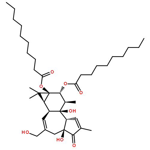 Decanoic acid,1,1'-[(1aR,1bS,4aS,7aS,7bS,8R,9R,9aS)-1,1a,1b,4,4a,5,7a,7b,8,9-decahydro-4a,7b-dihydroxy-3-(hydroxymethyl)-1,1,6,8-tetramethyl-5-oxo-9aH-cyclopropa[3,4]benz[1,2-e]azulene-9,9a-diyl]ester