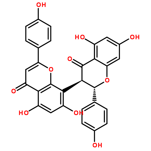 [3,8'-Bi-4H-1-benzopyran]-4,4'-dione,2,3-dihydro-5,5',7,7'-tetrahydroxy-2,2'-bis(4-hydroxyphenyl)-, (2R,3S)-