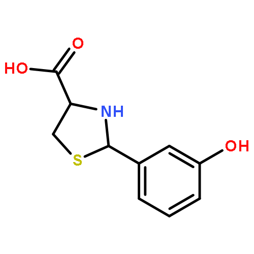 4-Thiazolidinecarboxylic acid, 2-(3-hydroxyphenyl)-, (4R)-